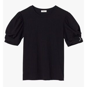 A.L.C. Black Puff Sleeve Karina Tee MSRP $135 size Medium EUC minimalist